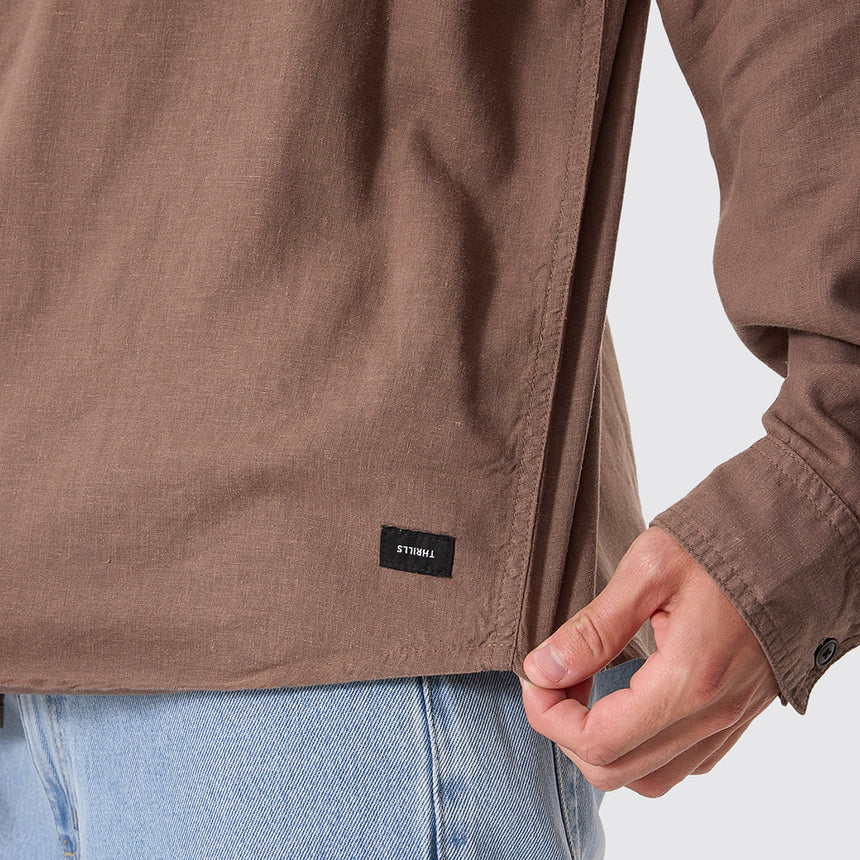 THRILLS Hemp Thrills Oversize Long Sleeve Shirt - Falcon