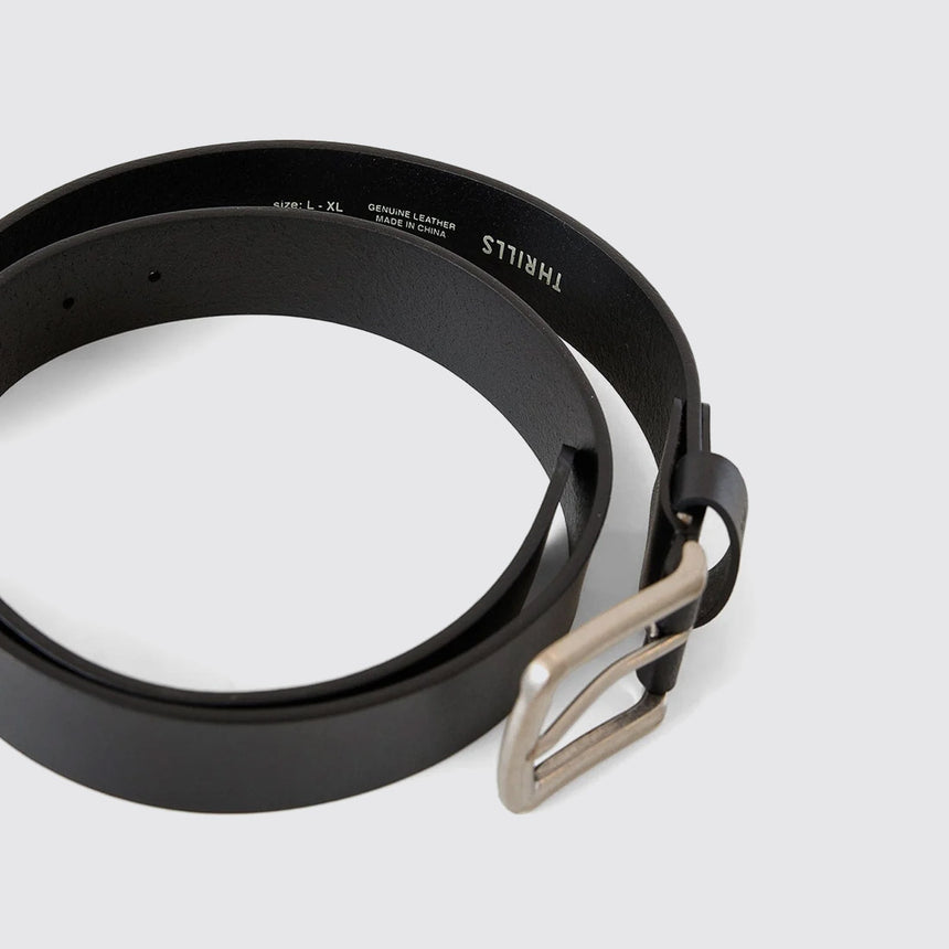 THRILLS Leather Belt - Black