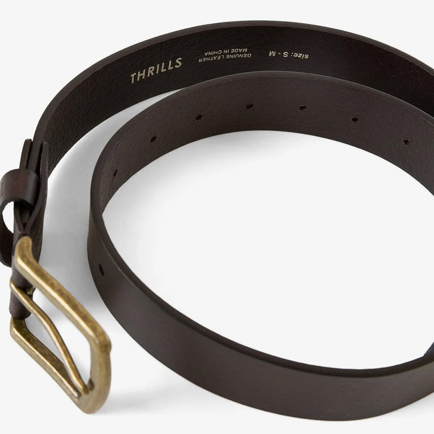 THRILLS Leather Belt - Brown