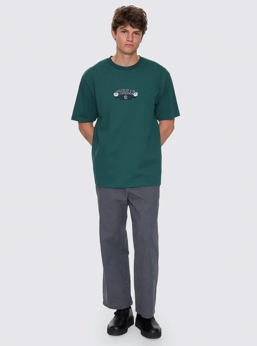 THRILLS Locked In Oversize Fit Tee - Varsity Green