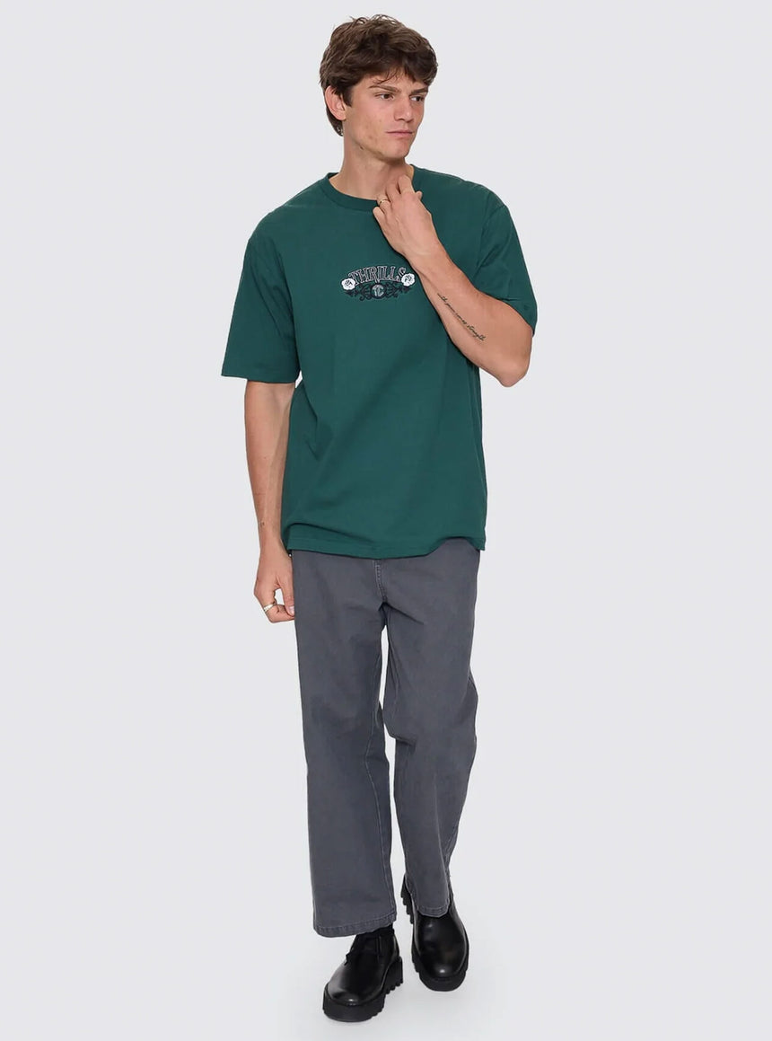 THRILLS Locked In Oversize Fit Tee - Varsity Green