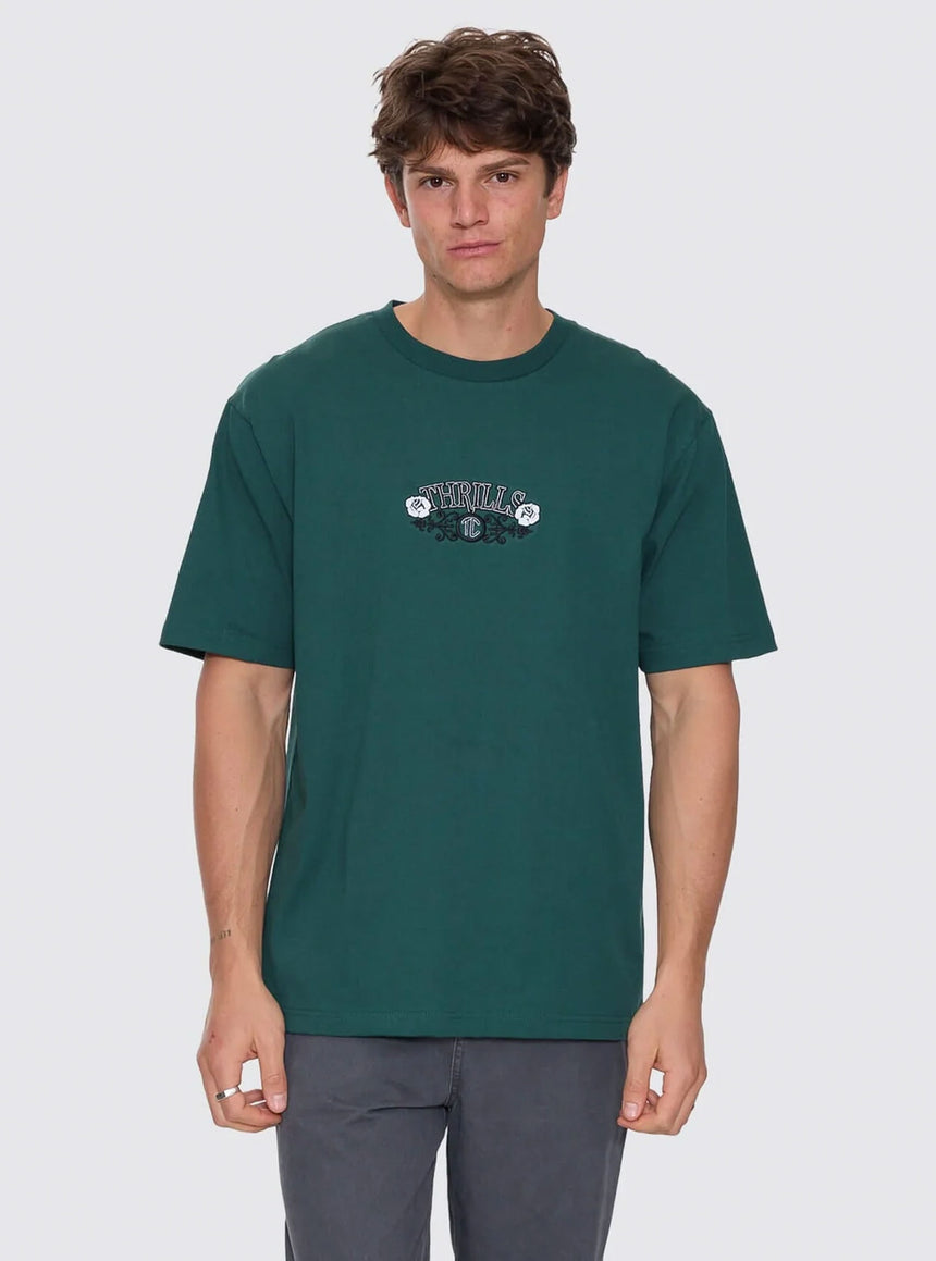 THRILLS Locked In Oversize Fit Tee - Varsity Green