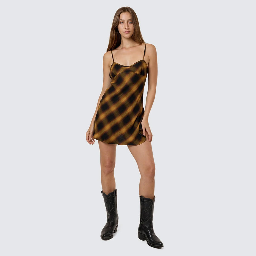 THRILLS Lost Signal Mini Dress - Bronze