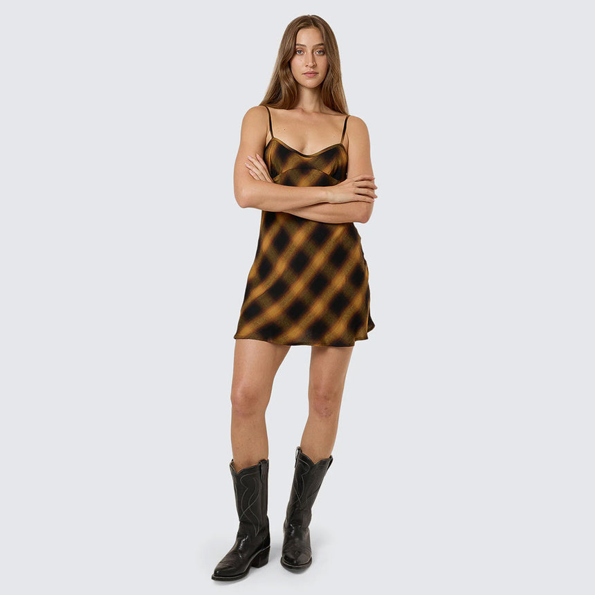 THRILLS Lost Signal Mini Dress - Bronze