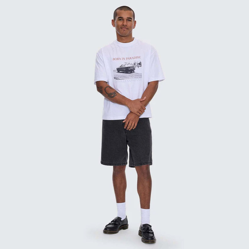 THRILLS Metal & Dust Box Fit Oversize Cropped Tee - White