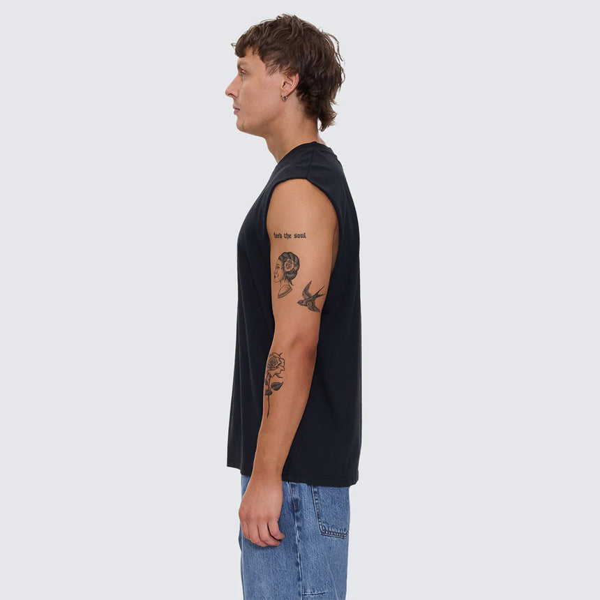 THRILLS Paradise Before Anarchy Merch Fit Muscle Tee - Washed Black