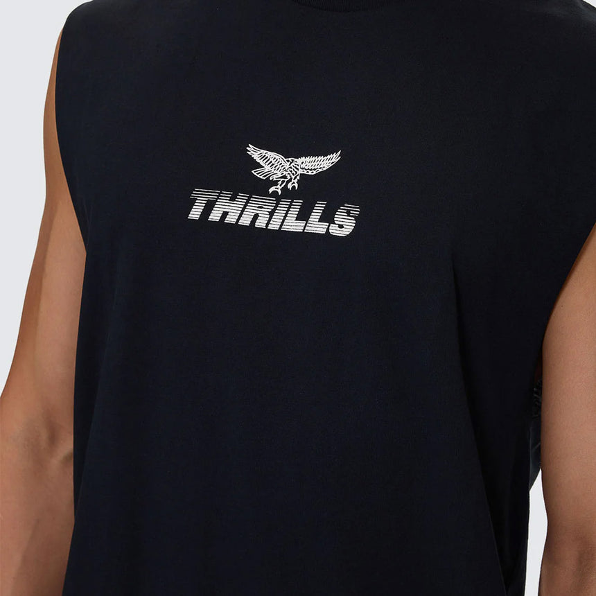 THRILLS Paradise Before Anarchy Merch Fit Muscle Tee - Washed Black