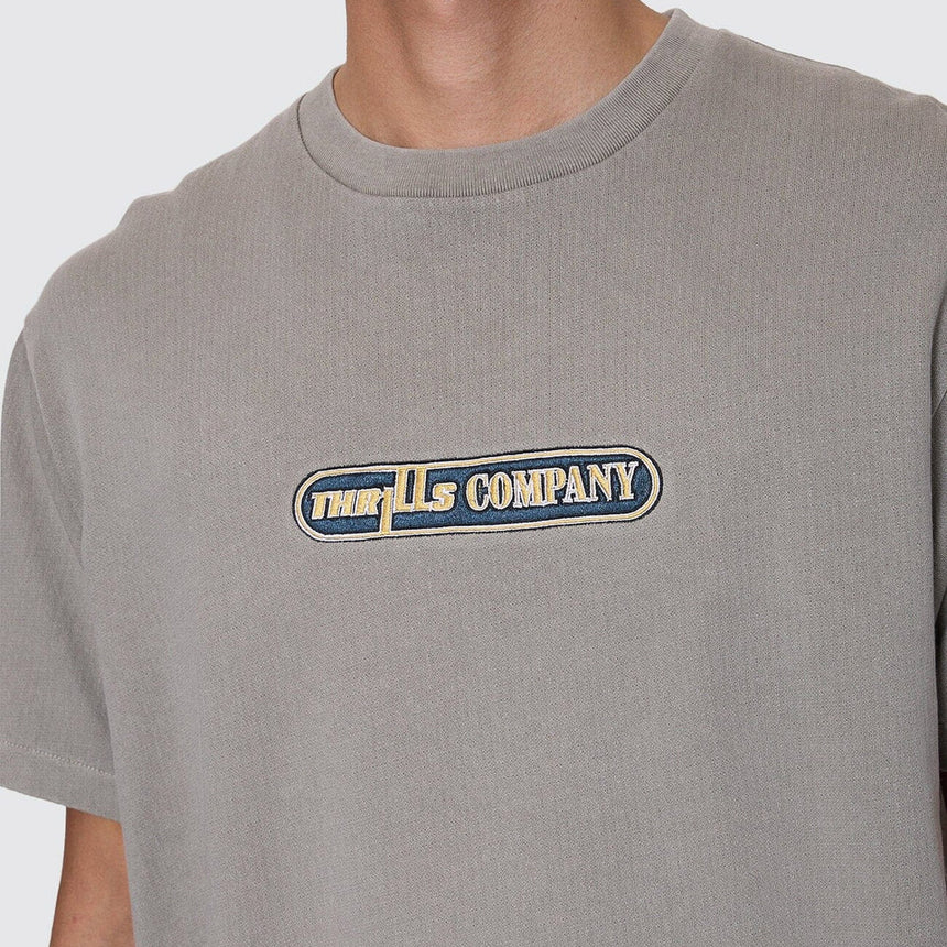 THRILLS Paradise Falling Embroidered Merch Fit Tee - Fog