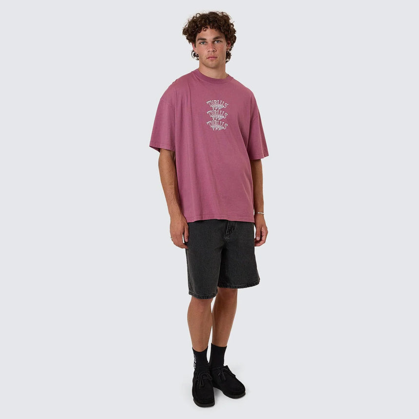 THRILLS Reality Dreams Box Fit Oversize Tee - Delta Berry