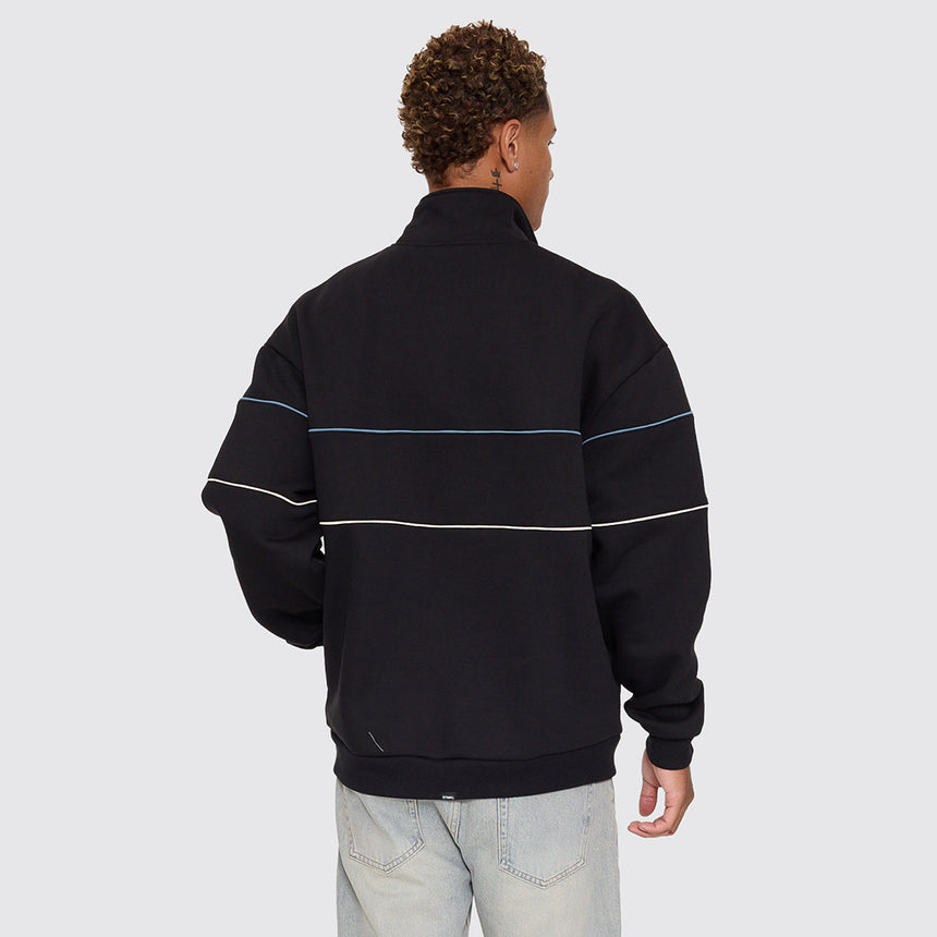 THRILLS Risen Quarter Zip Cropped Fleece - Black