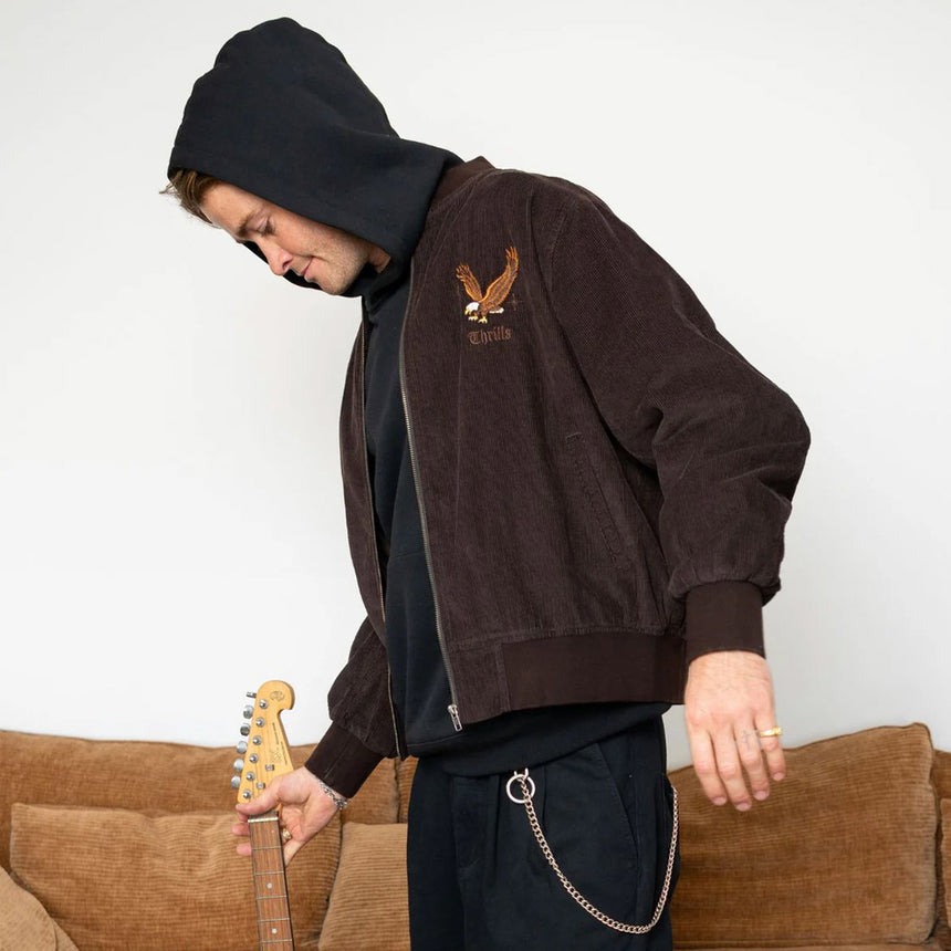 THRILLS Seen & Heard Bomber - Postal Brown