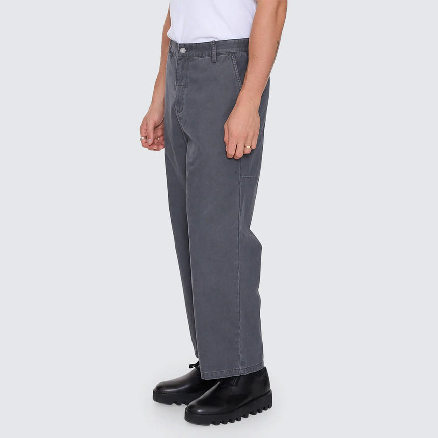 THRILLS Stagger Big Slacker Cropped Pant - Dark Charcoal