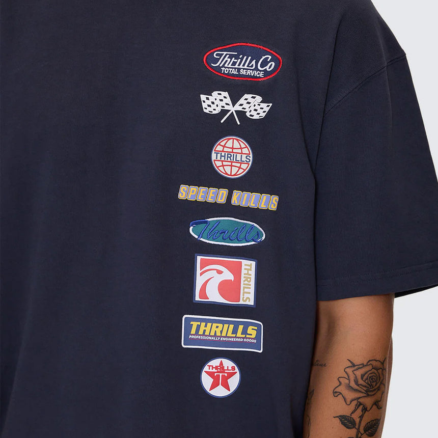 THRILLS Total Service Stacked Box Fit Oversize Tee - Total Eclipse