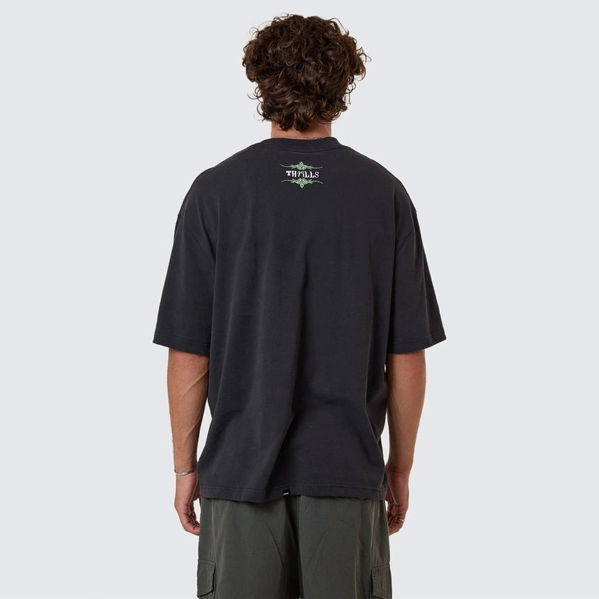 THRILLS Transmission Box Fit Oversize Short Tee - Washed Black
