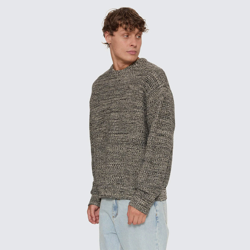 THRILLS Union Box Crop Crew Knit - Carbon Marle