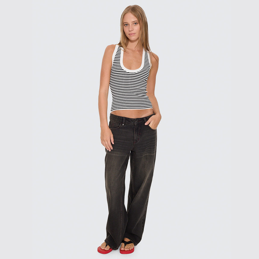 THRILLS Women's Billie Low Rise Baggy Jean - Licorice