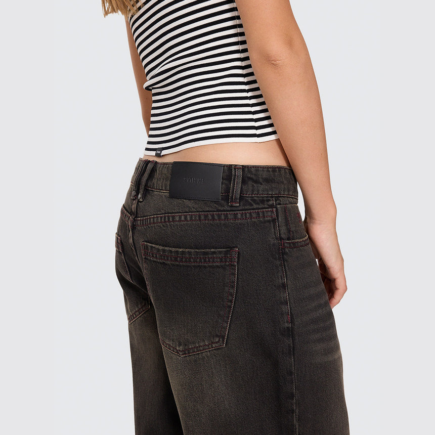 THRILLS Women's Billie Low Rise Baggy Jean - Licorice