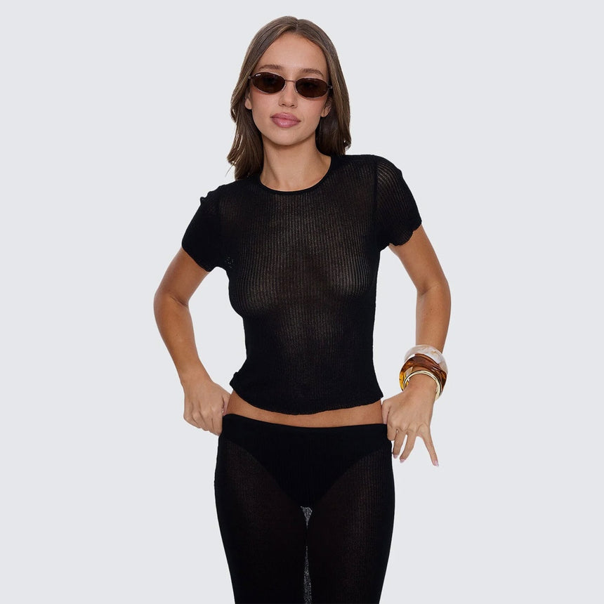 THRILLS Women's Dissolve My Mind Knit Top - Black