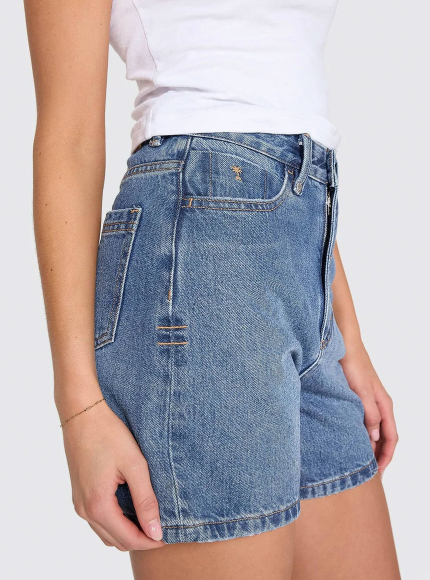 THRILLS Women's Koko High Rise Short - Darker Dust Blue