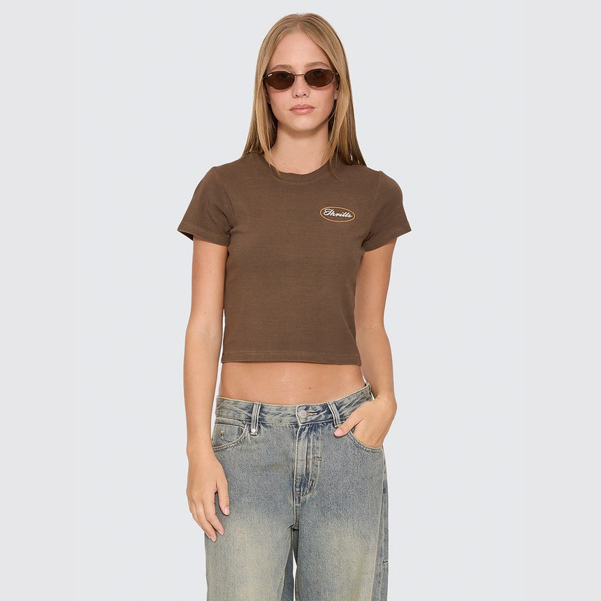 THRILLS Women's Last Stop Mini Tee - Cocoa