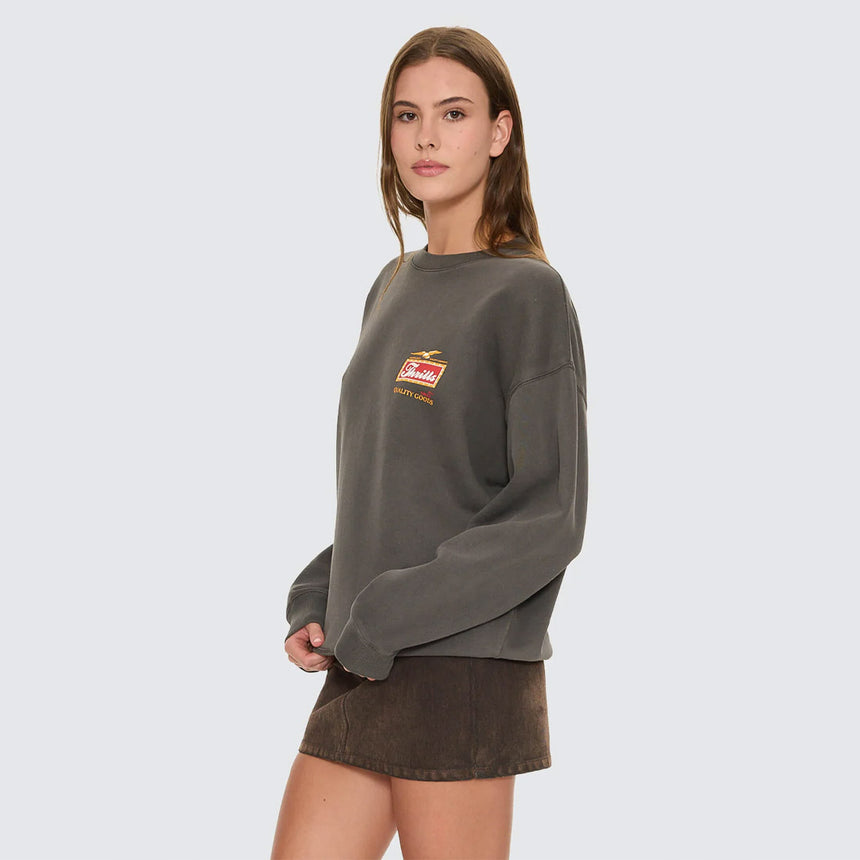 THRILLS Women's Make Em Tough Slouch Crew - Merch Black