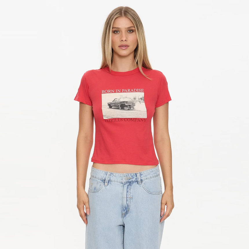THRILLS Women's Metal & Dust Boy Tee - Flame Red