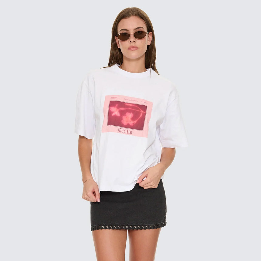 THRILLS Women's Nightbloom Square Tee - White