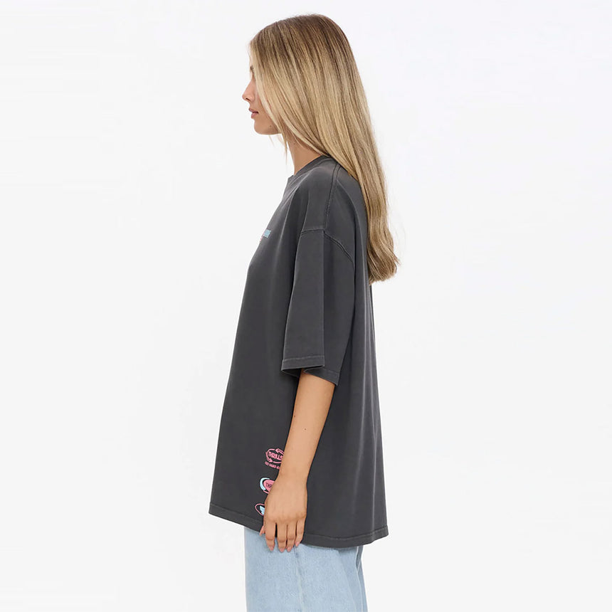 THRILLS Women's Speed Kills Oversized Tee - Merch Black
