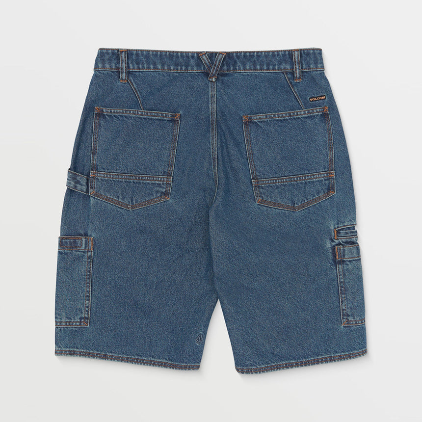 VOLCOM 1991 Utility Denim 23" Shorts - Indigo Ridge Wash
