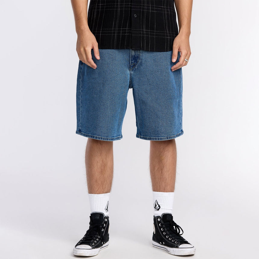 VOLCOM Billow Denim 22" Shorts - Deep River Blues