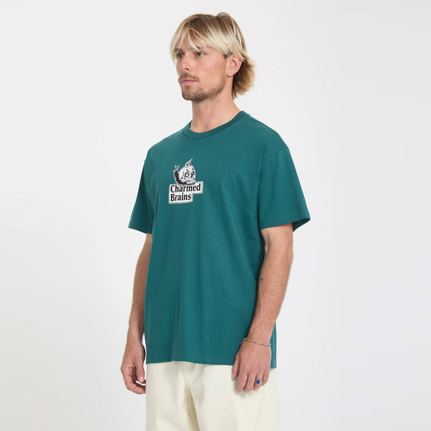 VOLCOM Charmed Brains Tee - Rifle Green