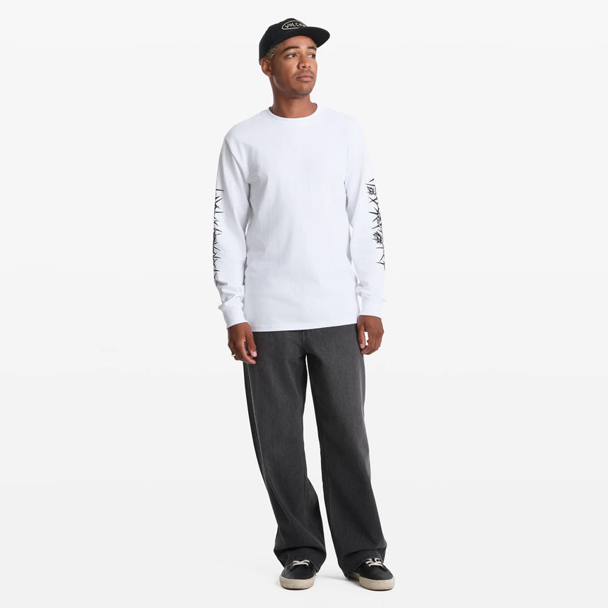VOLCOM Die By The Stone Long Sleeve Tee - White