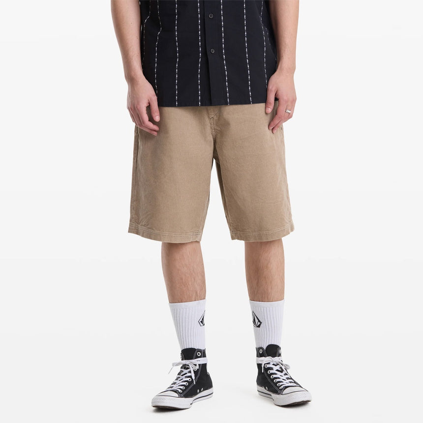 VOLCOM Freazy Loose Elastic Waist Short 22" - Light Khaki