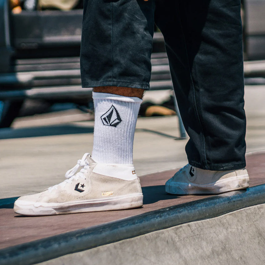 VOLCOM Full Stone Sock 3 Pack - White