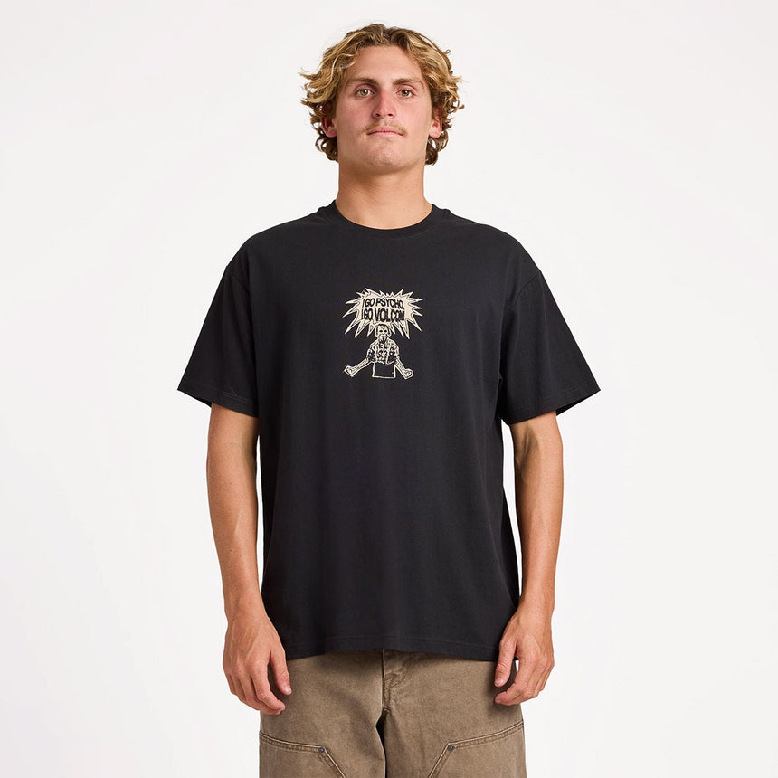 VOLCOM I Go Psycho Loose Tee - Black