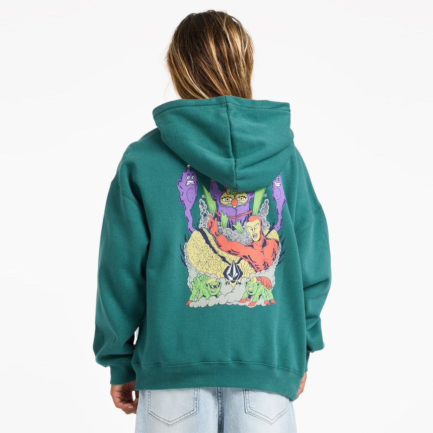 VOLCOM Kids Featured Artist Ben Sanaire Pullover - Rifle Green
