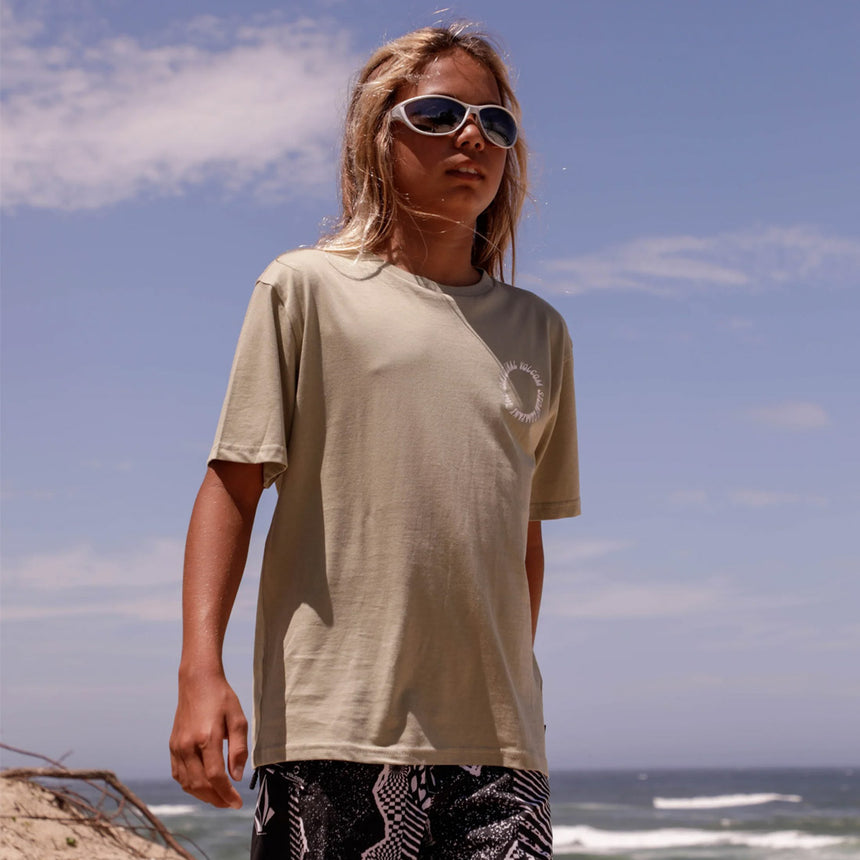 VOLCOM Kids Round Out Youth Tee - Green Tea