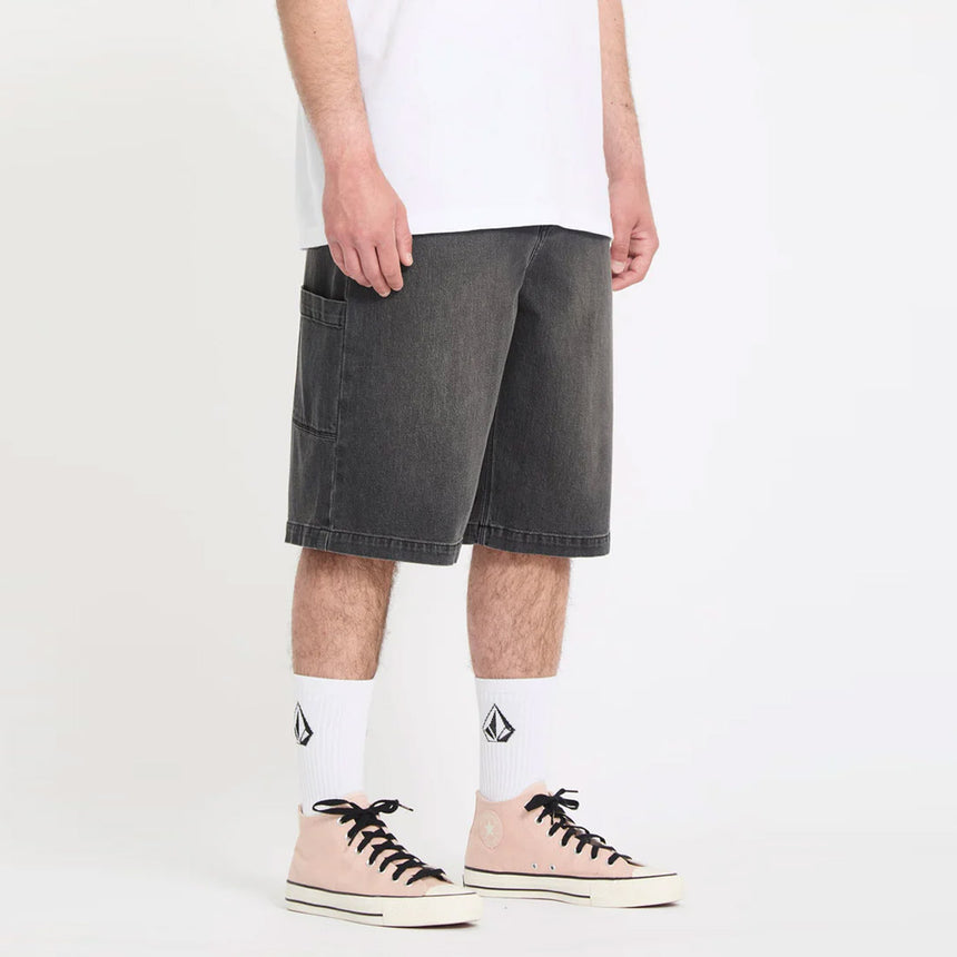 VOLCOM Kraftsman II Denim Short - Black/Grey