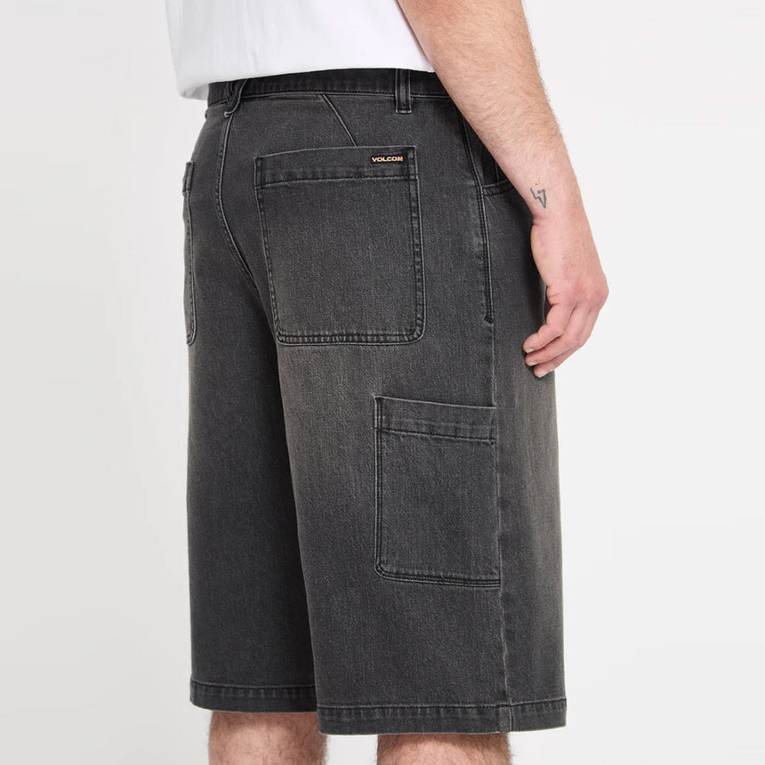 VOLCOM Kraftsman II Denim Short - Black/Grey