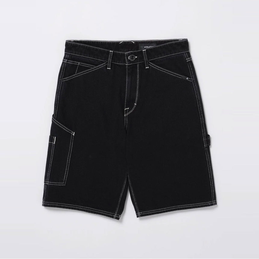 VOLCOM Labored Denim Utility Short - Black
