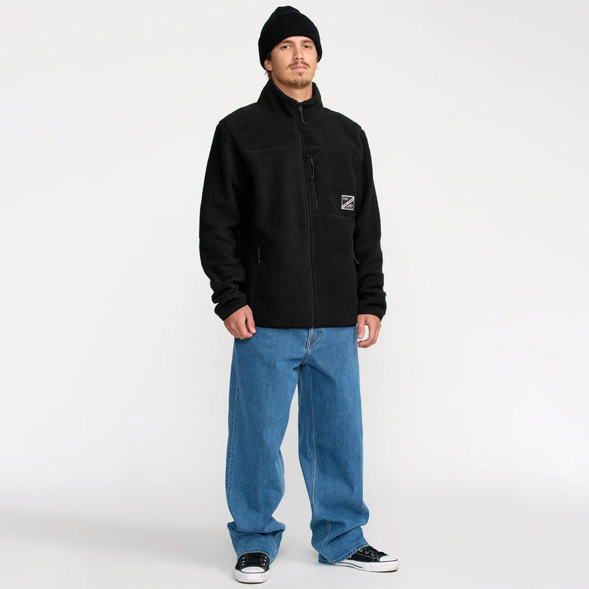 VOLCOM Nelson Sherpa Full Zip Fleece - Black