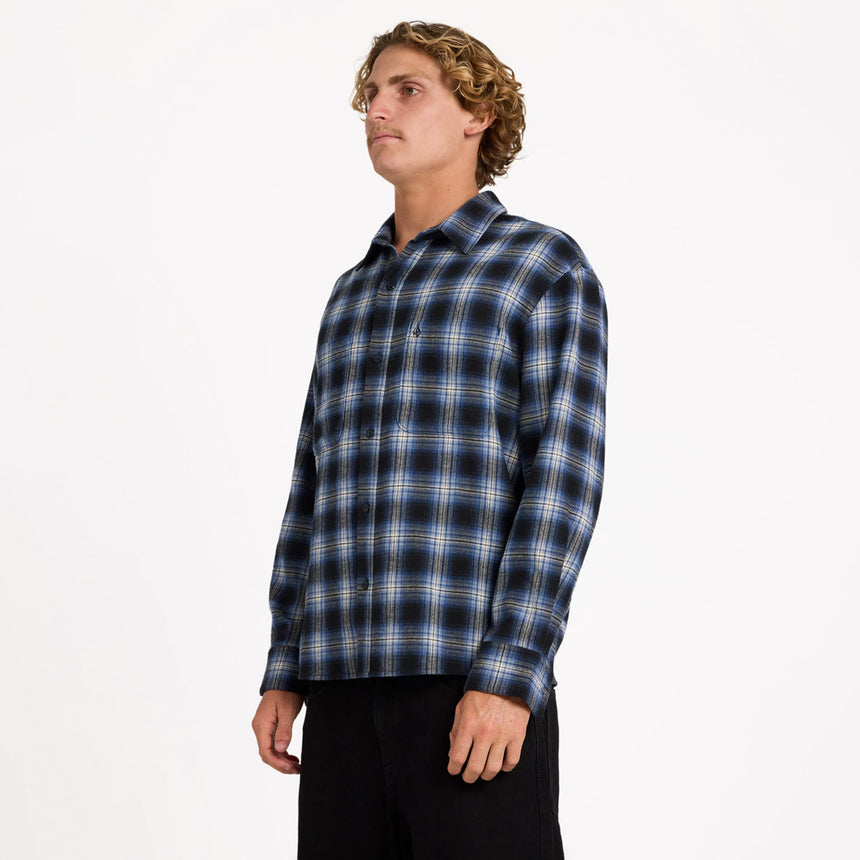 VOLCOM Psycho Flannel - Light Navy