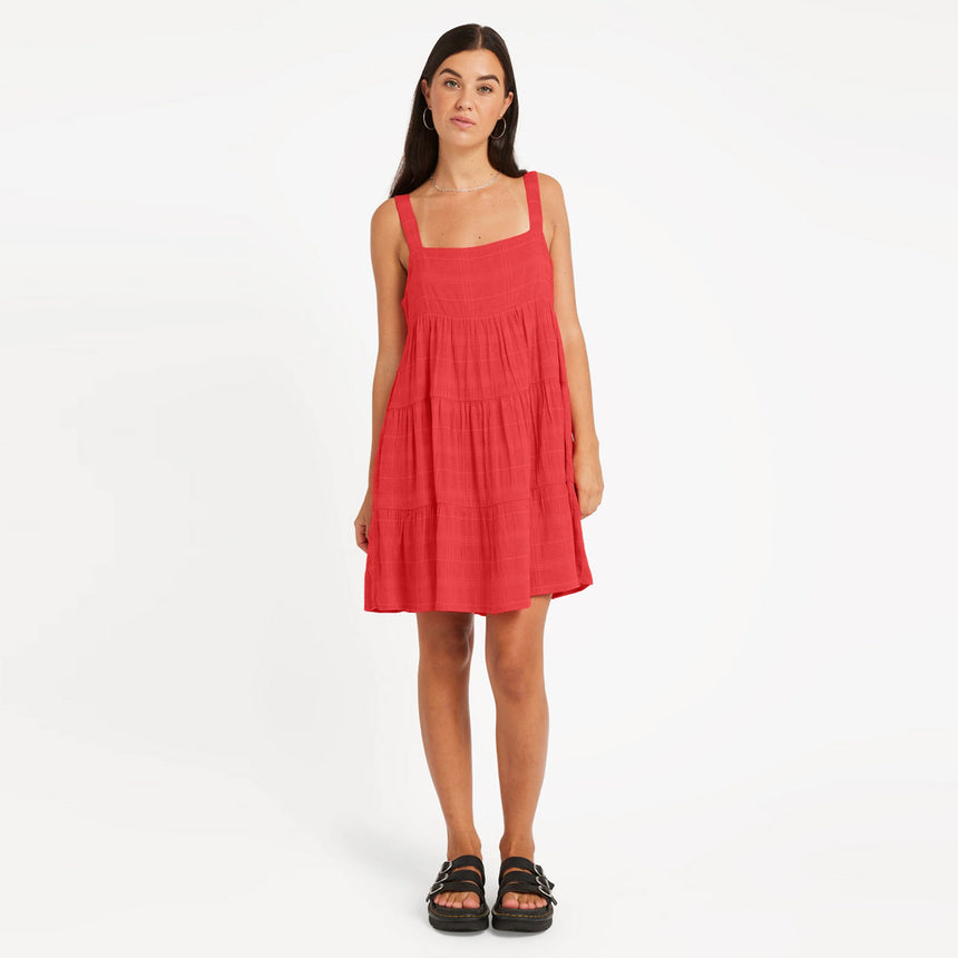 VOLCOM Red Viper Mini Dress - Red
