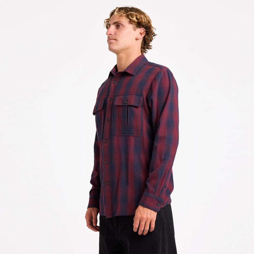 VOLCOM Shadowstone Flannel Shirt - Navy