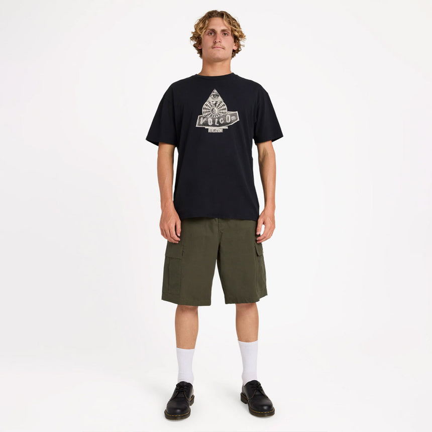 VOLCOM Tripper Elastic Waist Cargo Short - Squadron Green