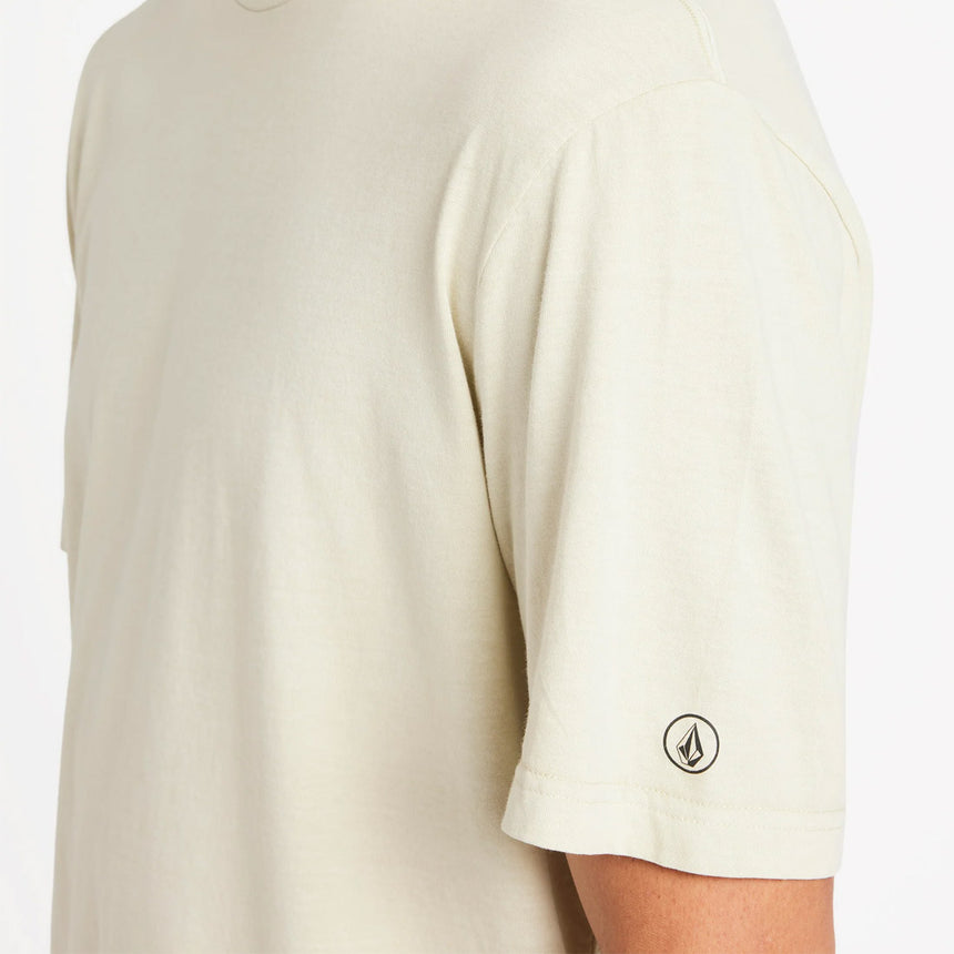 VOLCOM Wash Solid Short Sleeve Tee - Light Beige