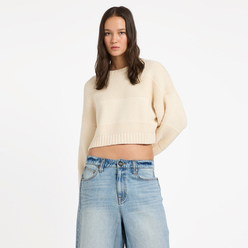 VOLCOM Women's Dayz Like This Sweater - Vintage White