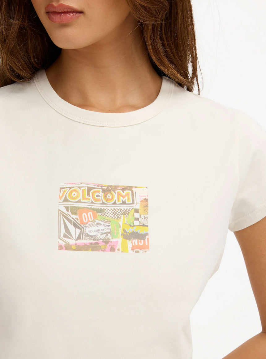 VOLCOM Women's Postered Tee - Off White