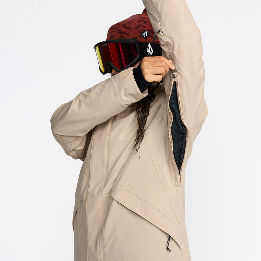 VOLCOM Women's Shelter 20K 3D Stretch Jacket 2026 - Oatmeal