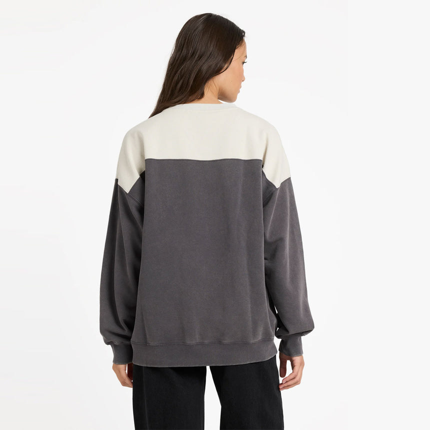 VOLCOM Women's Stone Block II Crew - Vintage Black